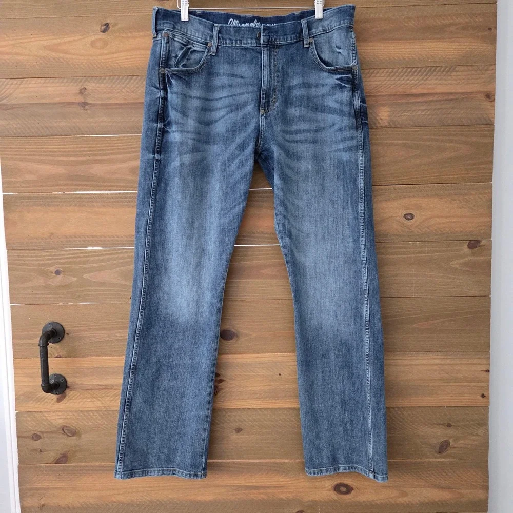 Wrangler Retro Slim Boot Jeans Blue 1077MWZGL Mens 36x34